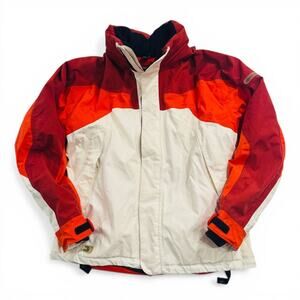 Eider Gore-Tex Ski Jacket White Orange Waterproof Hooded Coat Size 54 Outdoor XL